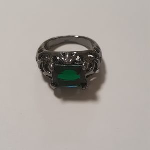 Green Emerald Black Gold filled